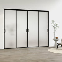 Fenêtre et porte coulissantes en aluminium avec double vitrage et isolation thermique pour salle à manger et salon