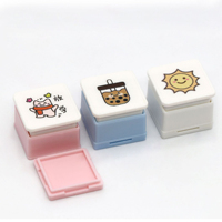 Tampon de journal personnalisé papeterie Kawaii Style coréen Tampon simple pour mini clavier Tampon flash pré-encré personnalisé Tampon calendrier