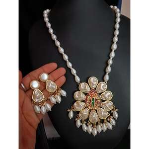 Top Indian Manufacturer Premium Quality Multi Colour Polki Elegant Bridal Fashion <b>Jewellery</b> for Girl - Product Image 3