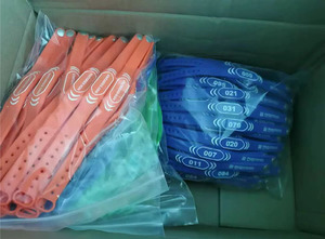 Debossed biểu tượng tùy chỉnh lập trình RFID Silicone wristbands NFC 504 byte cho các sự kiện - Product Image 5