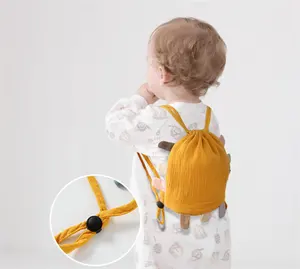 SZ603 sevimli erkek kız İpli sırt çantası çuval paketi Cinch spor depolama bebek bezi çantaları fonksiyonel organik pamuk sırt çantası