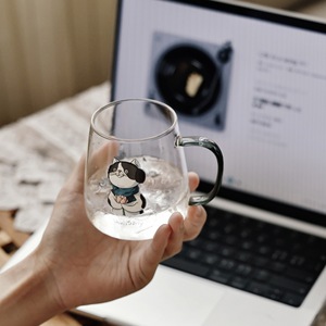 Cartoon High Temperature Glass Office Creative Flower Tea Cup Coffee Mug Advertisement Gift Water Mug