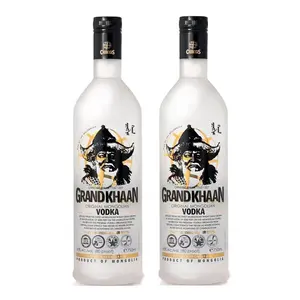 Özel etiket chinggis khan votka 750 ml cam şişe