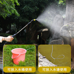 Pistolet d'arrosage électrique avec perche d'extension de 90 cm, alimenté par batterie rechargeable, pour le jardinage, le lavage de voiture et la désinfection - Product Image 4