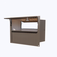 Conteneur de magasin pop-up miniature de 10 pieds, kiosque de café, kiosque de restauration rapide, possibilité de personnalisation