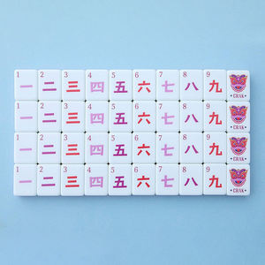 Fichas de Mahjong de Melamina Rosa de Lujo y Duraderas, Personalizadas, 160 Piezas, Plegables, 1.25 Pulgadas, Estilo American Kaleidoscope, para Entretenimiento - Product Image 1
