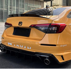 JDM Primer إكسسوارات حذاء شفاه للسيارة جناح خلفي ناشر جناح لسيفيك - Product Image 2