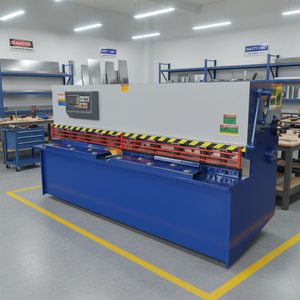 Cisaille à guillotine CNC entièrement automatique, marque WADLEY, pour tôles d'acier, avec système de commande économique à engrenages motorisés, 380V - Product Image 1