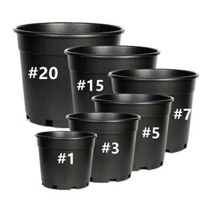Vasi da vivaio in plastica per piantine usati in profondità neri di alta qualità 3 6 8 10 #4 14 Cm 7 galloni