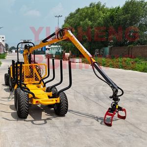Petit tracteur <span class=keywords><strong>remorque</strong></span> forestière <span class=keywords><strong>remorque</strong></span> à bois avec <span class=keywords><strong>grue</strong></span> avec <span class=keywords><strong>grue</strong></span> forestière de 4.2m - Product Image 1