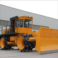 Compacteur de déchets à haute traction pour dépon, machine intégrée de poussée, d'épandage et de compactage pour les sites d'entreposage des déchets