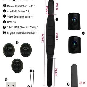 Ceinture d'entraînement abdominale rechargeable à 6 modes et 18 niveaux d'intensité, sangle de taille et de bras pour l'exercice des muscles abdominaux - Product Image 6