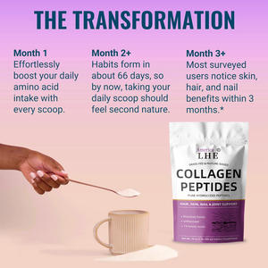 Collagène en peptides, extraits végétaux, soutient la revitalisation de la peau, renforce les cheveux et renouvelle les ongles, poudre de collagène en peptides - Product Image 3