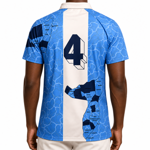 Custom Street Retro Voetbalshirt Digitale Print Design Oversized Ademend Zomer Korte Mouw Uniform 100% Polyester - Product Image 3