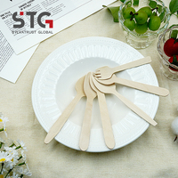 Ensemble de cuillères et fourchettes jetables en bois de bouleau de 160 mm, biodégradables, compostables, écologiques, robustes, pour mariage et fête