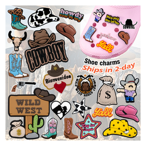 Dijes de Moda 2025 para Zapatos de Vaquero y Vaquera, Estilo Salvaje del Oeste, Botas, Tacones, Sombreros, Dinero, Dólares, Accesorios Decorativos para Zapatos, Venta al por Mayor - Product Image 1