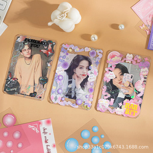 Porte-cartes photo DIY Xinghuaxuan, étui rigide transparent de 4 pouces pour cartes d'idols et photos Polaroid - Product Image 1