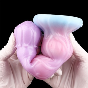 Colorful Flower Inflatable <b>Dildo</b> With Big Knot Beginner Silicone Inflatable Butt Plug for Anal Training Stretching Adult Sex Toy - Product Image 3