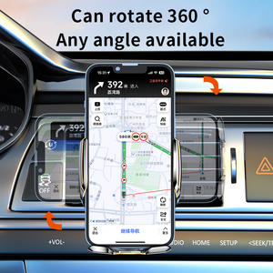 Chargeur de voiture sans fil 15W Station de <span class=keywords><strong>charge</strong></span> rapide magnétique Bouton tactile de ventilation Support de téléphone portable de voiture 360 Rotation A1 Chargeur de voiture - Product Image 2