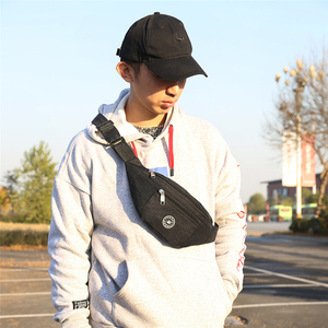 <span class=keywords><strong>Riñonera</strong></span> de lona a prueba de agua personalizada 1201B, <span class=keywords><strong>riñonera</strong></span> deportiva para hombre, <span class=keywords><strong>riñonera</strong></span> para correr para mujer, cremallera, estampado negro, logotipo de moda - Product Image 6