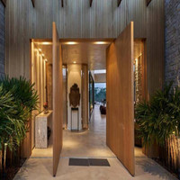 Portes d'entrée en bois massif, portes d'entrée en bois directement de l'usine pour les clients en gros