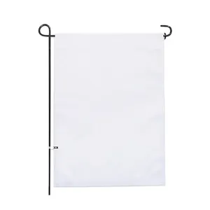Factory supply best price 35*40cm polyester high quality sublimation white garden flag