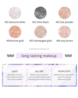 Offre Spéciale sans logo paquet d'or paillettes ombre à paupières bâton surligneur Logo personnalisé végétalien fard à paupières liquide