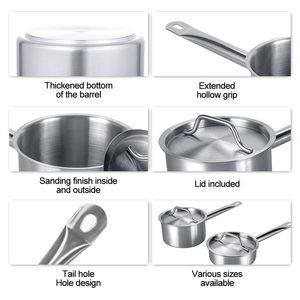 Juego de utensilios de cocina de acero inoxidable, utensilios de cocina personalizados de tamaño completo, para salsa - Product Image 3