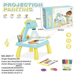 Sıcak yeni hayvan projektör projeksiyon boyama masa müzik eğitim sanat projektör oyuncaklar çocuklar Led çizim oyuncaklar - Product Image 4