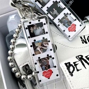 Mini 4 Grid Photo <b>Frame</b> Keychain Transparent Resin Acrylic DIY Picture Pendant - Product Image 1