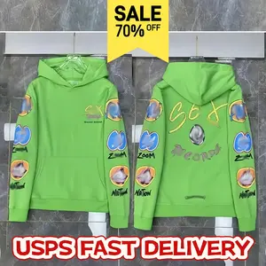 Sweat-shirt à capuche Chrome de créateur pour homme, haute qualité, 100% coton velours, pull-over, veste sans manches avec fermetures éclair et imprimé lettres - Product Image 3