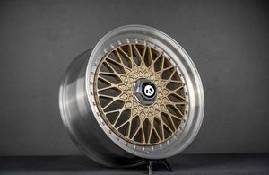 Jantes forgées FCS-42 personnalisées en 2 pièces, multi-rayons, grandes lèvres, finition or, style lèvres argentées brossées, pour BMW E30 G20 G30 <span class=keywords><strong>AUDI</strong></span> <span class=keywords><strong>A4</strong></span> B8 - Product Image 3