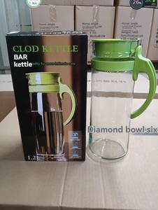 Juego de Jarra de Agua Fría de Vidrio para el Hogar, de Verano, Gran Capacidad, Transparente, Simple, con 5 Piezas - Product Image 5