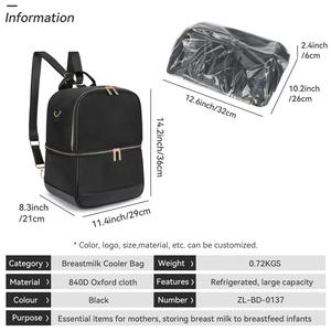 <span class=keywords><strong>Sac</strong></span> isotherme de biberon de mode écologique isolé pour travail de soins infirmiers pouvant contenir 6x9oz 20L grand <span class=keywords><strong>sac</strong></span> à dos de stockage de lait maternel 2-n-1 - Product Image 5