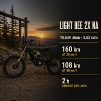 Motocyclette électrique Surron Light Bee 2 noire 2026, autonomie 160 km, pour adultes