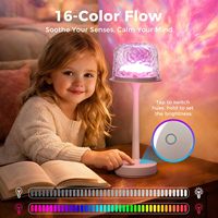 Lampe de table rotative sans fil à LED RGB dynamiques, projecteur d'ondes océaniques, lumières d'ambiance nocturnes pour la maison