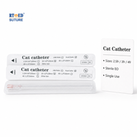 Cathéter urinaire vétérinaire Haidike pour chien et chat, 3Fr-10Fr, stérile, avec ou sans stylet en acier inoxydable, OEM