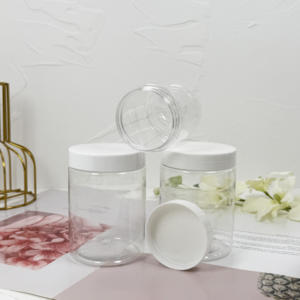 Frasco de plástico PET 1oz 2oz 4oz 6oz 8oz 12oz 16oz Frascos de plástico transparente de boca ancha con tapa de plástico para crema facial Cuidado DE LA PIEL Contiene - Product Image 4