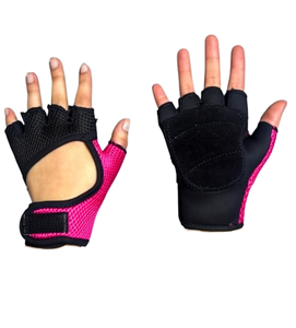 Gants de fitness pour femmes, demi-doigts, pour la musculation, le cyclisme, l'entraînement, respirants, antidérapants, rose et noir - Product Image 4