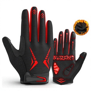 Guantes de Ciclismo de Dedo Completo con Diseño Personalizado y Estampado, Transpirables, de Poliéster, con Cierre de Tirón, para Invierno - Product Image 1