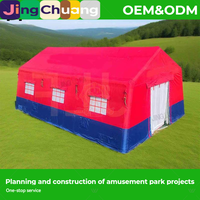 Tente gonflable d'urgence pour exercices de secours en extérieur, grande tente de commandement de terrain pour tremblements de terre