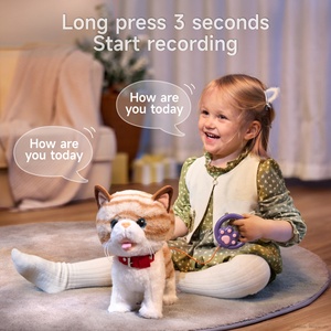 Tumama Kids Electric Pet <strong>Doll</strong> Toys 3 Years Old Baby Plush <strong>Walking</strong> Toys Battery Powered Musical Stuffed Kitty Cat Toys for Child