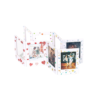 Set Bingkai Foto Plastik Magnetik Mini DIY Kreatif 3-Inci, Cetak UV Warna-Warni Lucu, Bingkai Foto instax Grosir Kustom