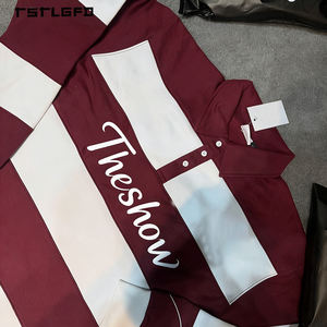 Polo de rugby en coton épais 340 GSM de qualité supérieure, avec broderie du blason, manches longues, personnalisation haut de gamme, OEM ODM, vêtements universitaires - Product Image 2