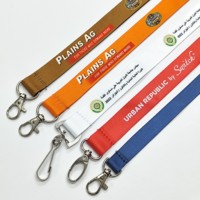 ZP-gros Logo personnalisé Polyester tissu Sublimation lanière avec boucle de sécurité pour événement ID carte porte-Badge cadeau promotionnel