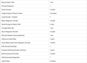 K008A ZAKC - Kit di Raccolta delle Prove di Provenienza dalla <span class=keywords><strong>Scena</strong></span> <span class=keywords><strong>del</strong></span> <span class=keywords><strong>Crimine</strong></span> VII - Product Image 4