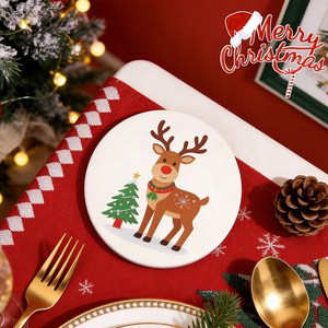 Sous-verres en céramique avec logo personnalisé, tapis isolants en marbre pour boissons, sous-verres pour bar, bière, café et décoration intérieure - Product Image 6