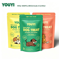 Sachet Doypack Personnalisé en Mylar de Qualité Alimentaire avec Fermeture Éclair, Faible MOQ, Anti-Odeur, pour Emballage d'Aliments pour Animaux (Chiens et Chats) 500g 1kg