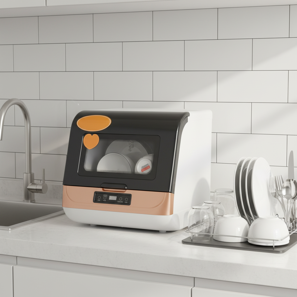 Portable Mini Smart Freestanding Dishwasher Compact Home Use Washing Machine with Water Tank OEM/ODM Supplier NHD01004