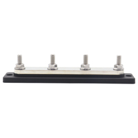 Barre de distribution de courant élevé 250A, 12-48V, 4 bornes M8, en cuivre, pour applications solaires, VR et marines